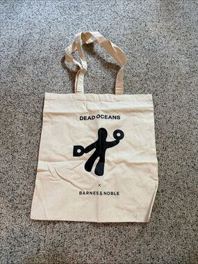 Beige Canvas Dead Oceans Record Label Tote Bag
